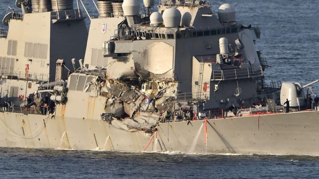 Пропавшие моряки с эсминца ВМС США найдены погибшими