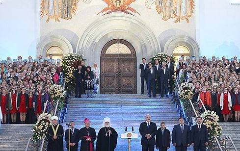 Торжественная церемония «Молитва за Беларусь» состоялась в Минске у Храма-памятника в честь Всех святых