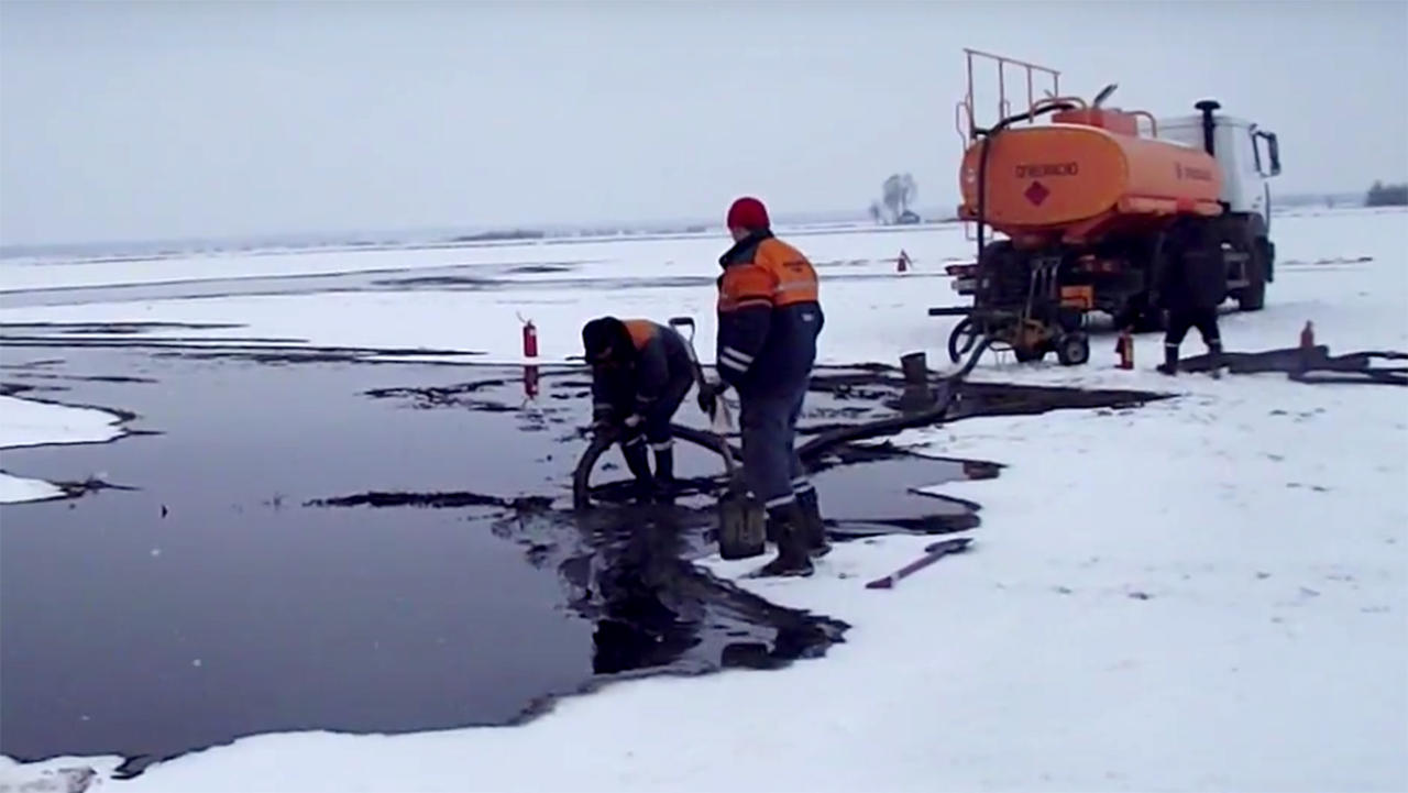 23 февраля произошел разлив нефти на нефтепроводе «Мозырь-Брест»