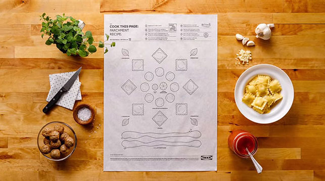 IKEA разработала оригинальные листы с рецептами, в которых можно запекать продукты