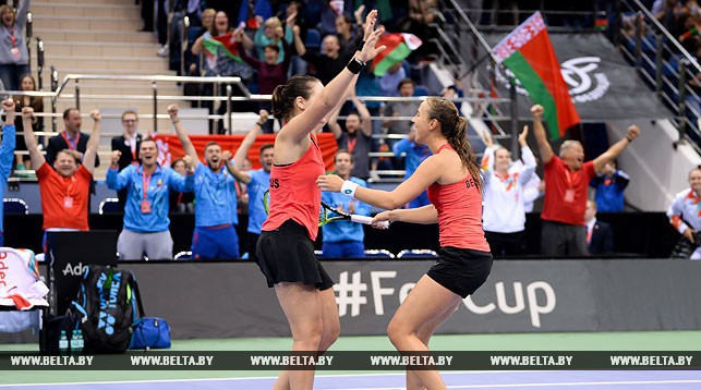 Белорусские теннисистки победили Словакию в парной игре в плей-офф Кубка Федерации 