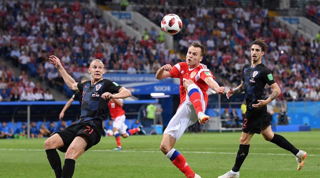 Футболисты Хорватии победили команду России и вышли в полуфинал ЧМ