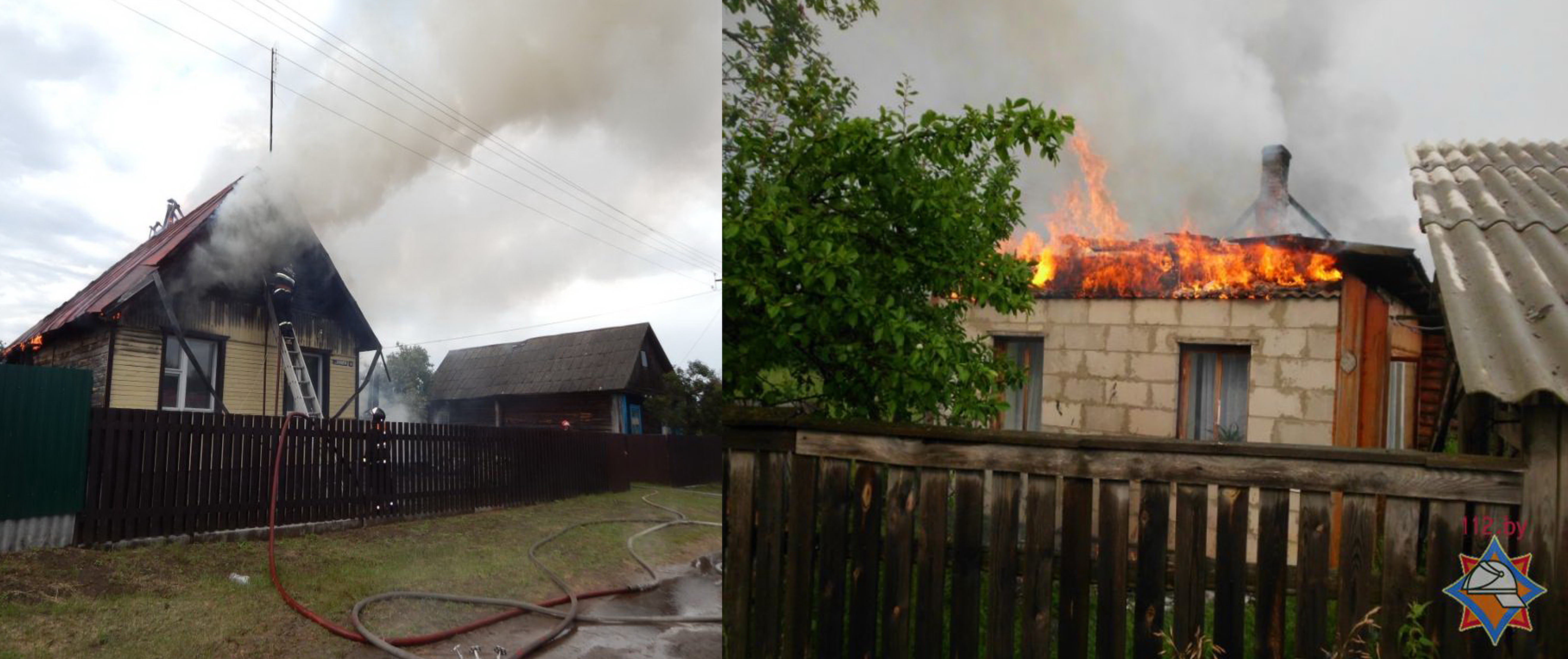 Молния второй раз поразила  жилье  в  Калинковичском районе 