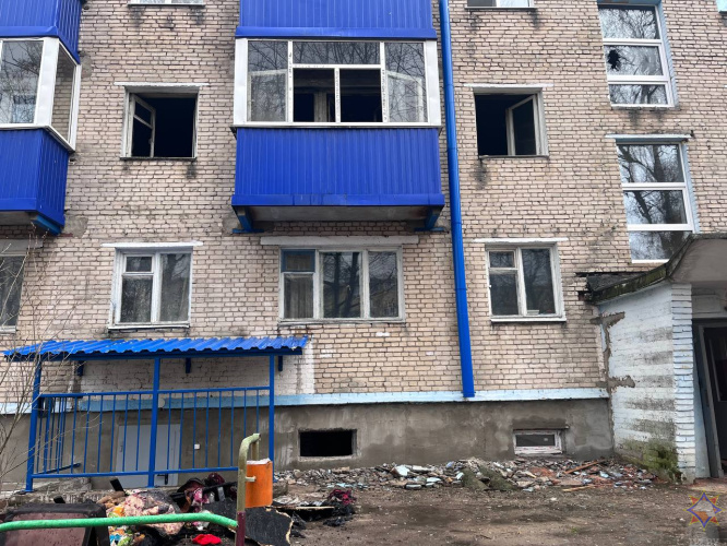 Работники МЧС спасли 10 человек на пожаре в Петрикове