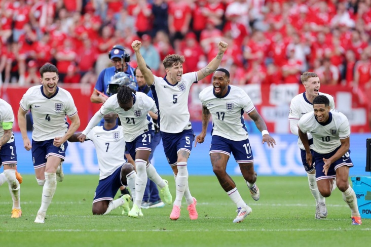 Сборная Англии в драматичном матче вырвала победу у сборной Швейцарии на чемпионате Европы по футболу 2024