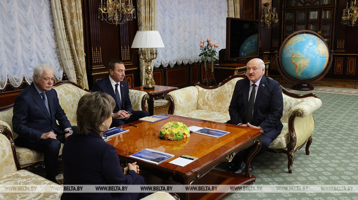 Лукашенко встретился с генеральным директором АО "Российский экспортный центр" Вероникой Никишиной
