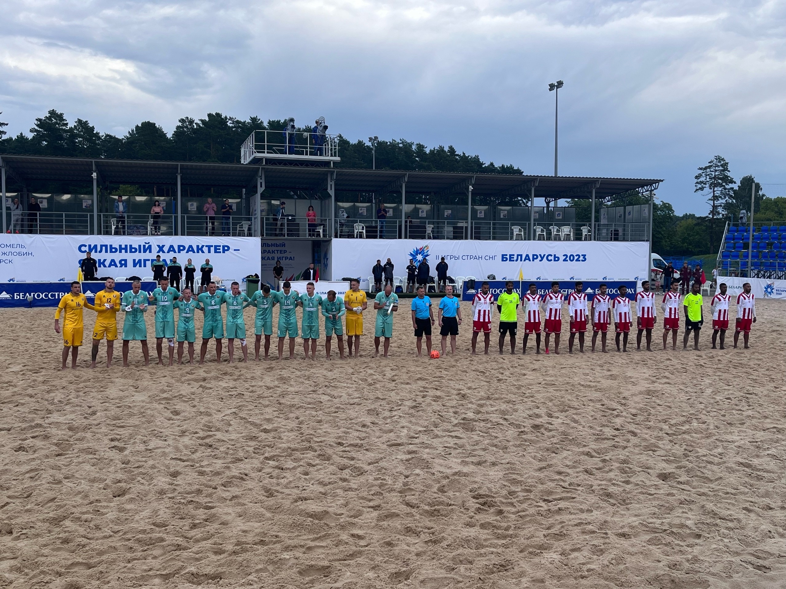 Сборная Беларуси по пляжному футболу одержала две победы в товарищеских матчах