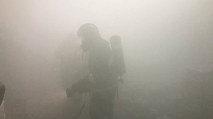 Спасатели на учениях отработали тушение пожара на заводе гидроаппаратуры в Наровле