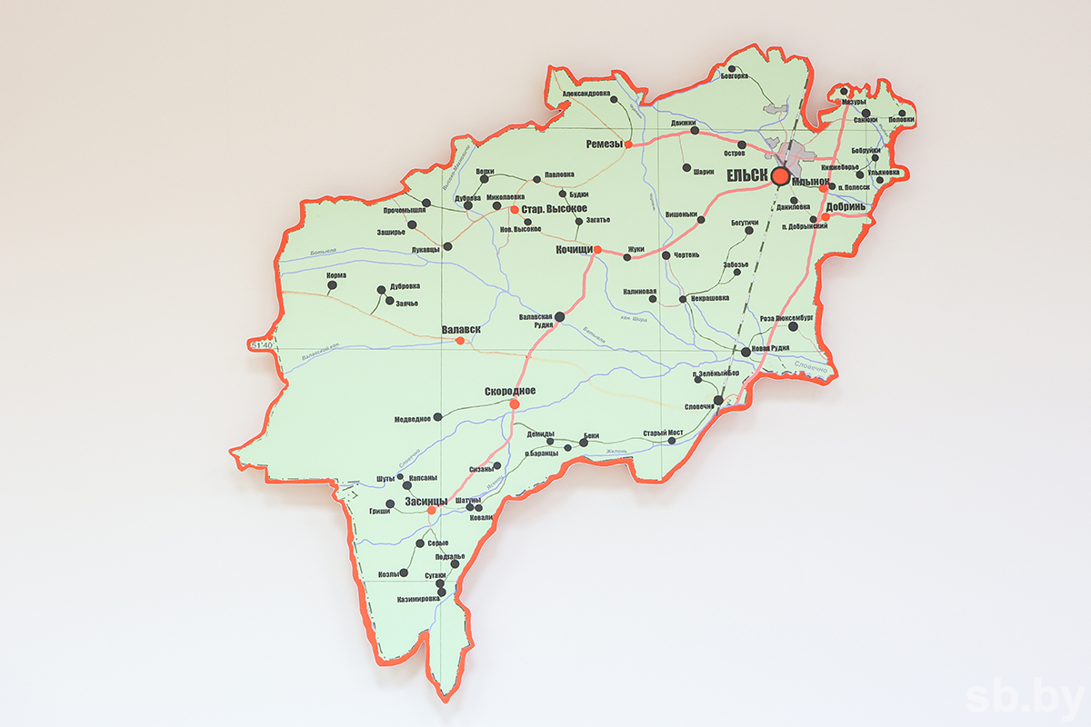 Карта ельского района гомельской области