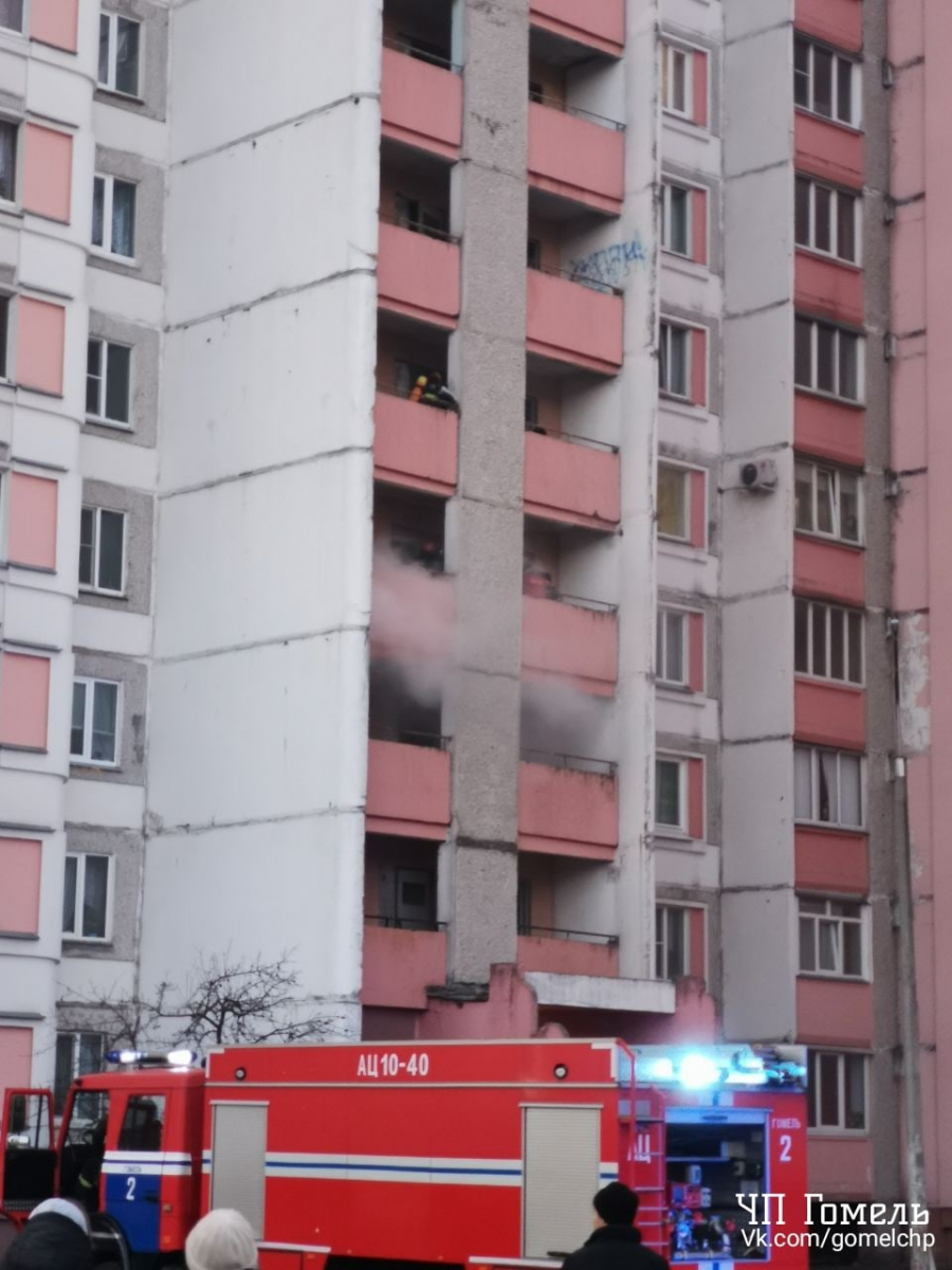 На проспекте Речицком в Гомеле произошло возгорание в жилом доме